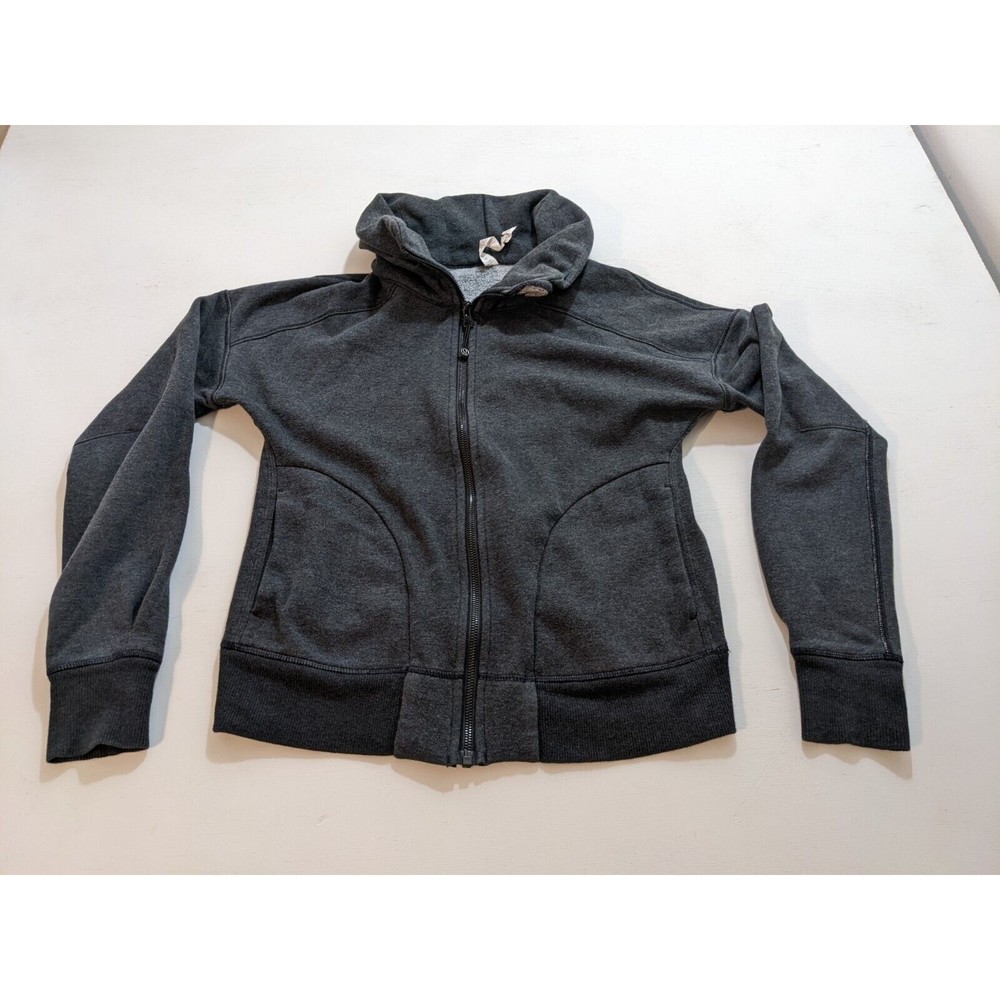 Lululemon Womens Mock Neck Full Zip Up Sweatshirt Sweater Jacket Gray Sz 6